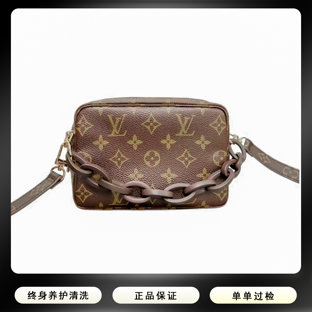 99新 LouisVuitton/路易威登 中古款经典老花洗漱18手拿化妆包D2