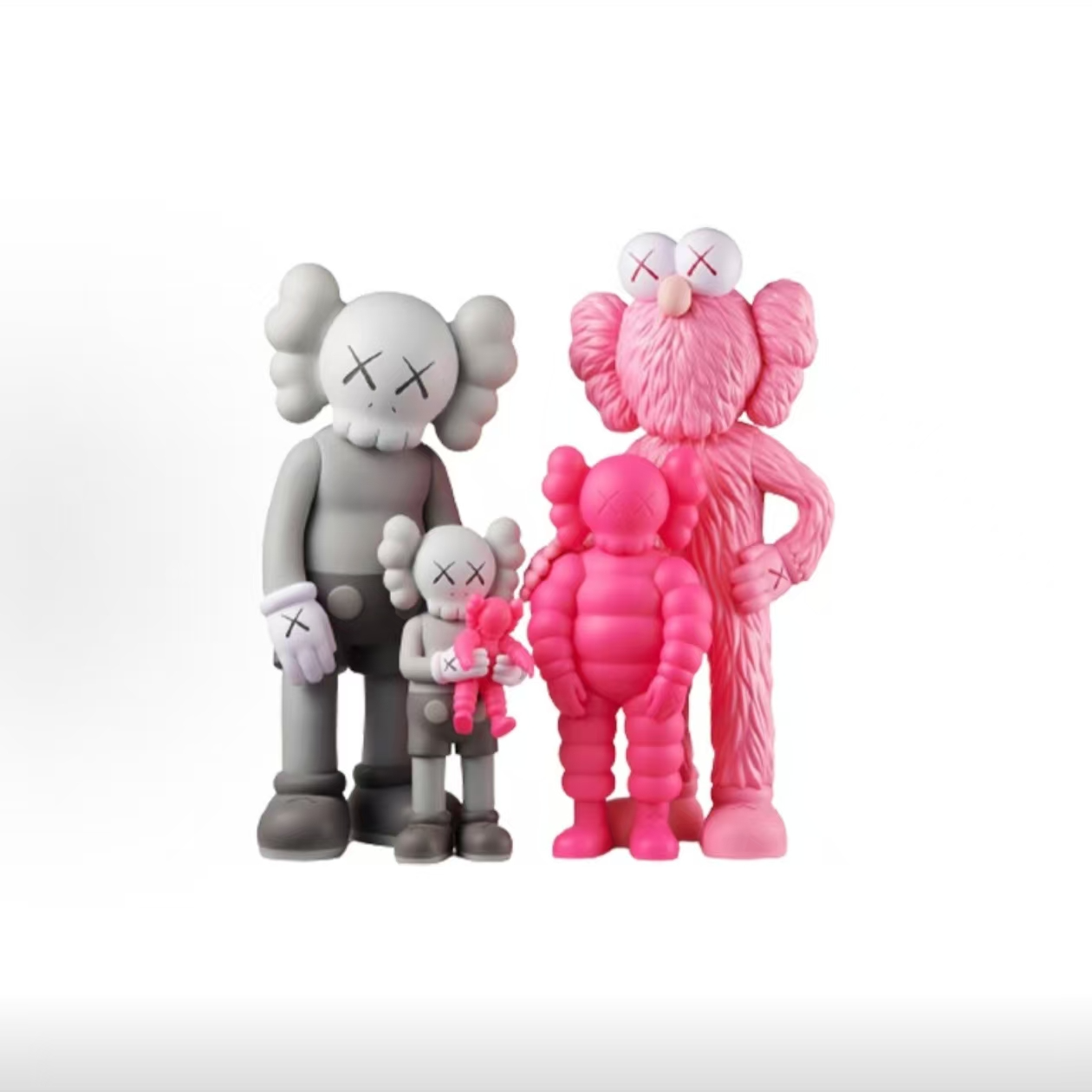 【梅】kaws  family 全家福 粉色 带盒