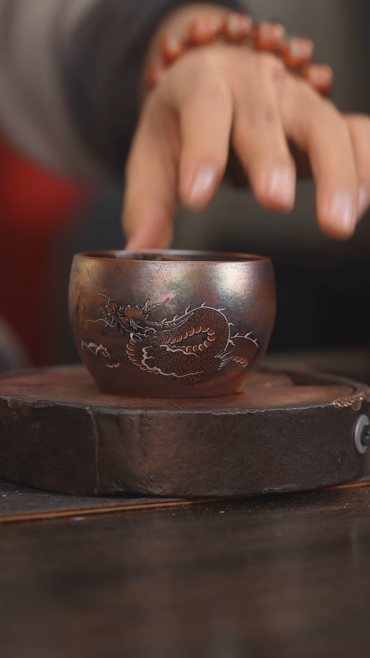 【闪购商品】杯115柴房陶瓷柴烧 窑宝龙鳞杯