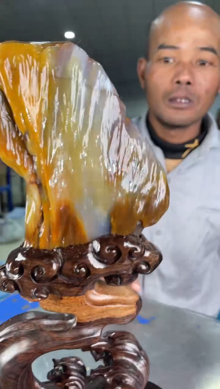 【闪购商品】硅化玉摆件未镶嵌21