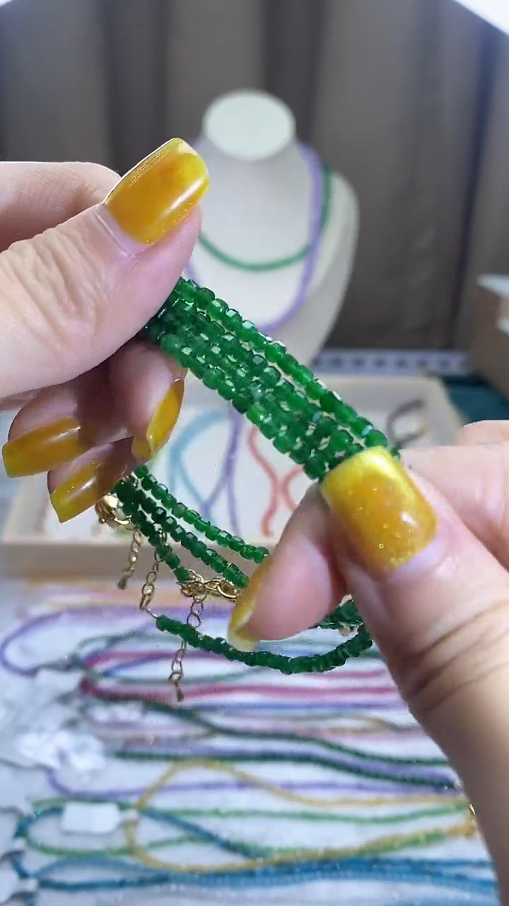 【闪购商品】祖母绿手链14K金镶嵌诗宁甄选珠宝SYZB002