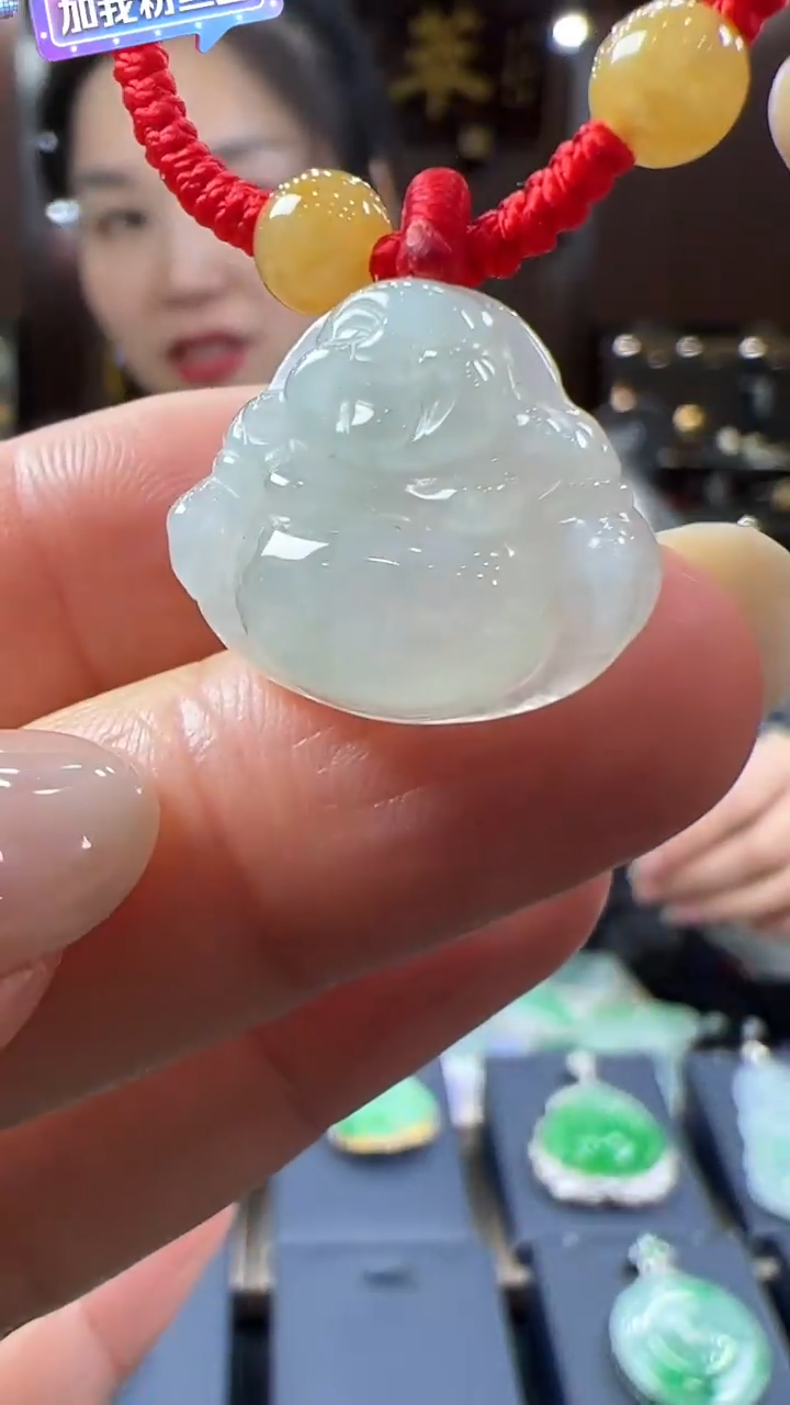 【闪购商品】翡翠挂件未镶嵌佛公手绳