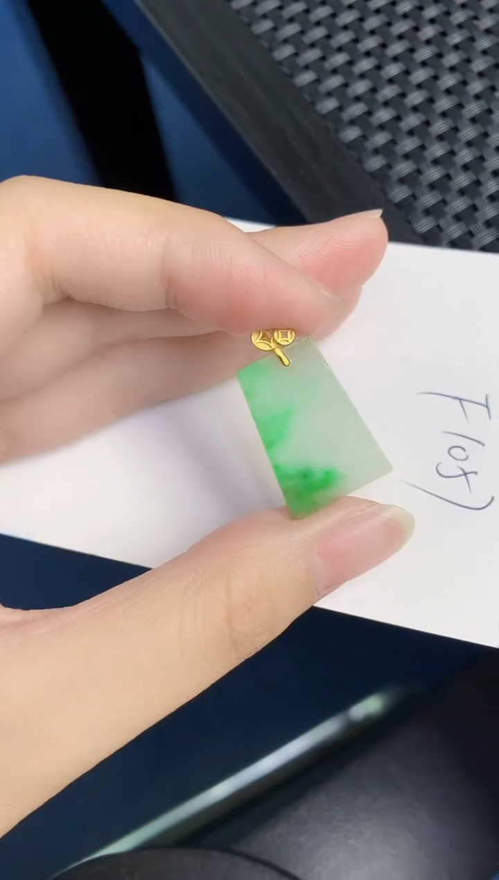 翡翠银S925镶嵌颈饰天然翡翠緬甸A貨