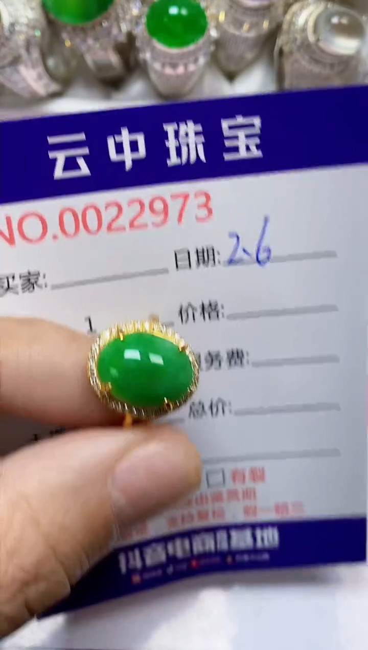 【闪购商品】翡翠戒指银S925镶嵌/2973