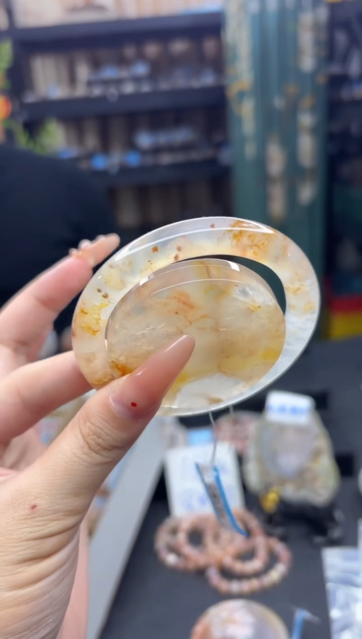 【闪购商品】石英质玉手镯未镶嵌571（56圈赠送镯心）