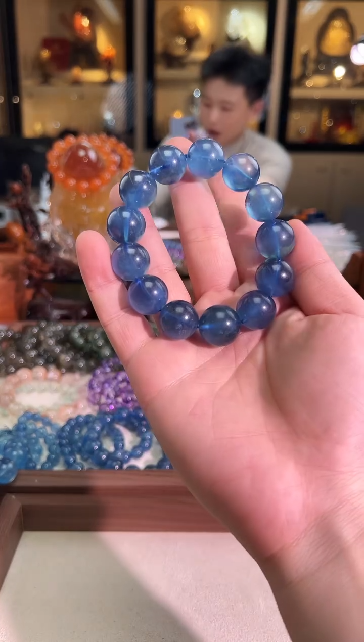 合成（培育）海蓝宝石未镶嵌17mm+鬼蓝海蓝宝（多样性发一）