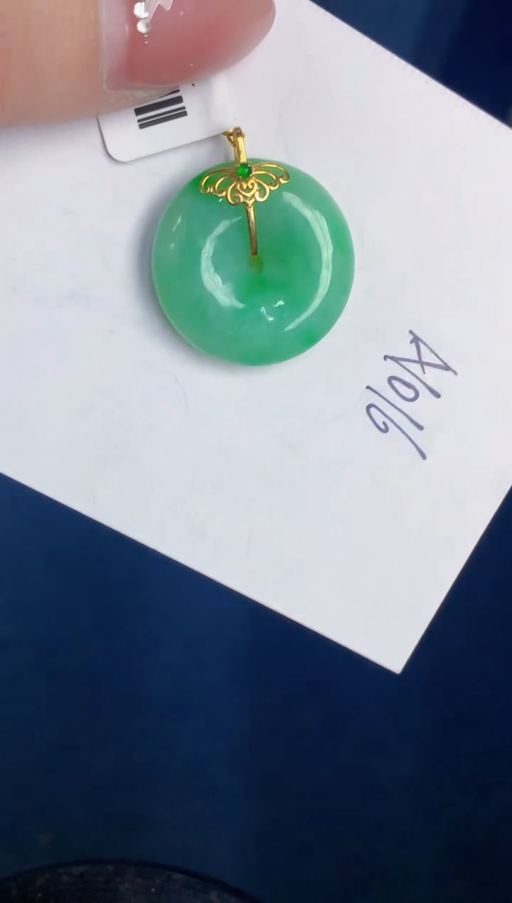 【闪购商品】翡翠颈饰18K金镶嵌000000000