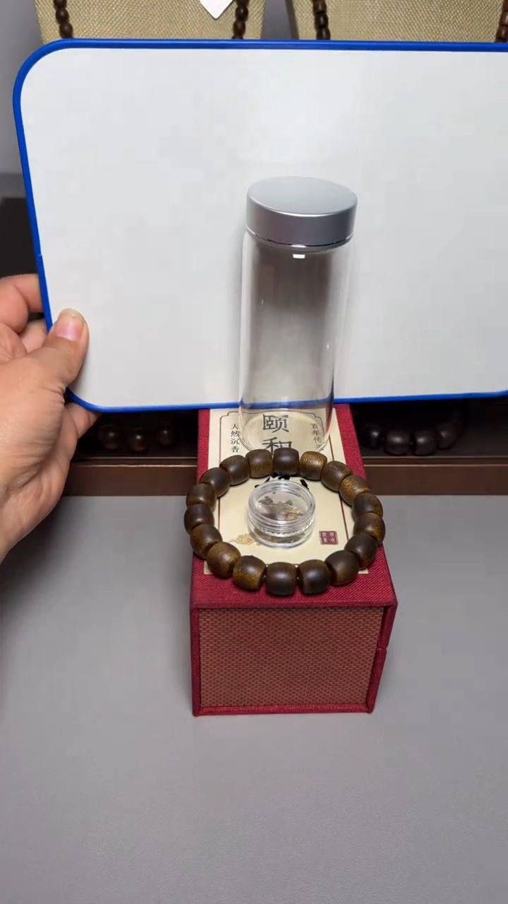 【闪购商品】沉香手串芽庄白棋1.3桶珠单圈