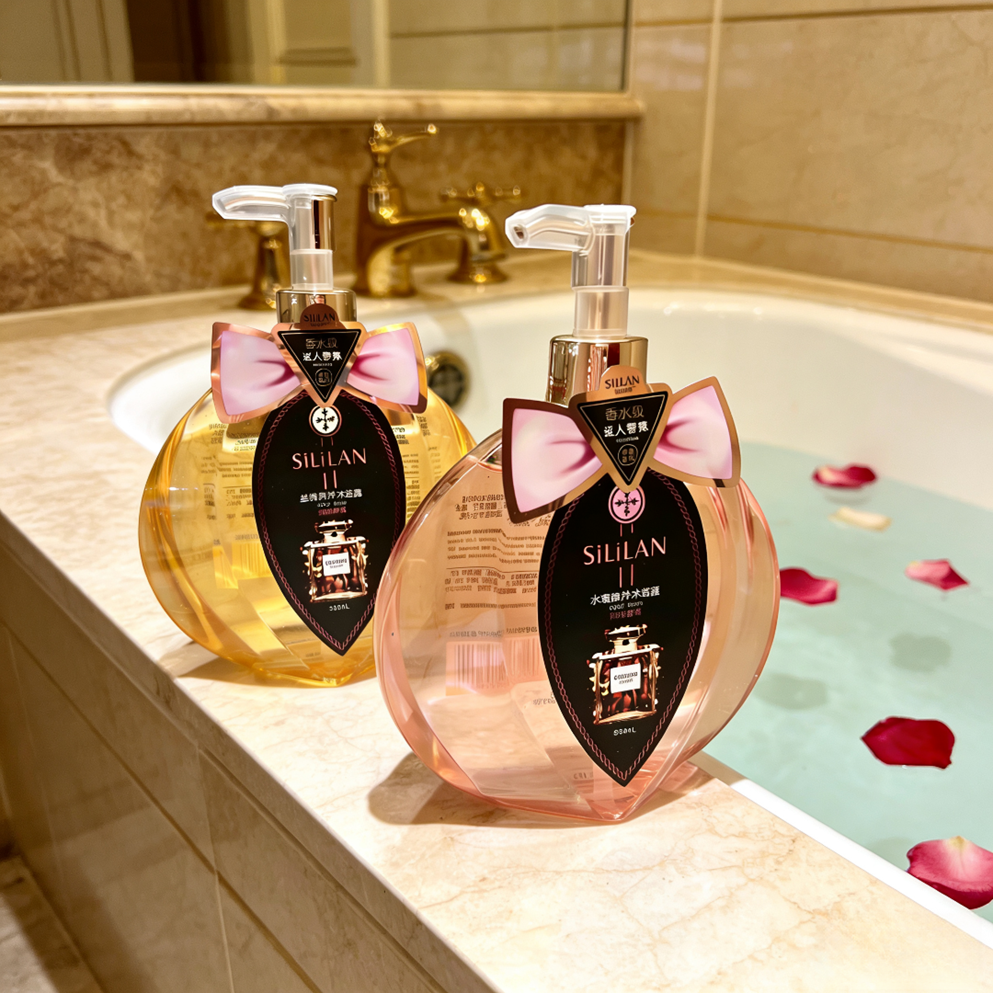 斯丽兰香水级沐浴露可可邂逅浓香性感香氛玫瑰持久留香丝绒润养