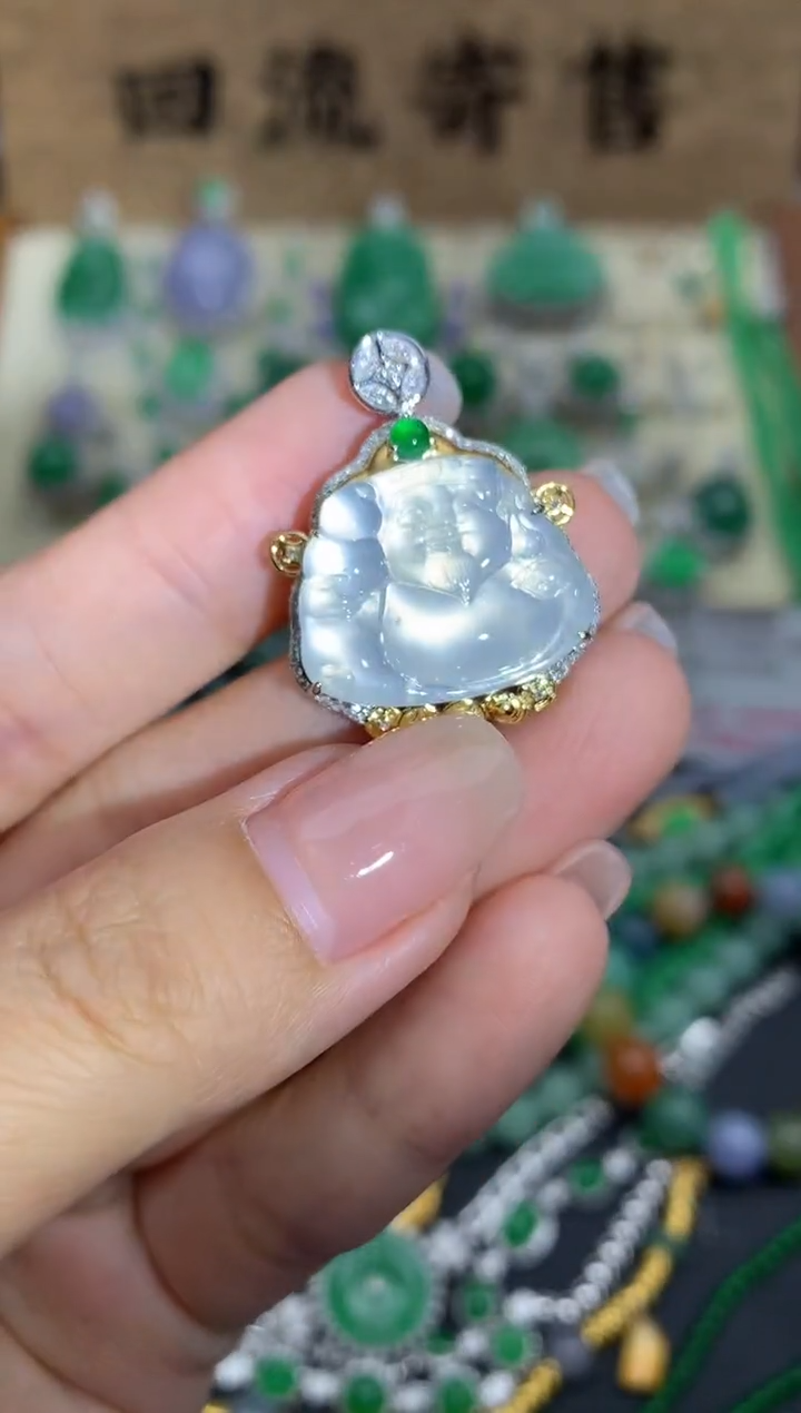 【闪购商品】翡翠颈饰18K金镶嵌418-中国好珍宝