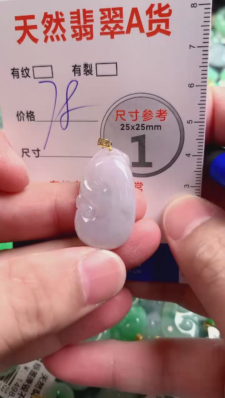 翡翠18K金镶嵌颈饰23000197