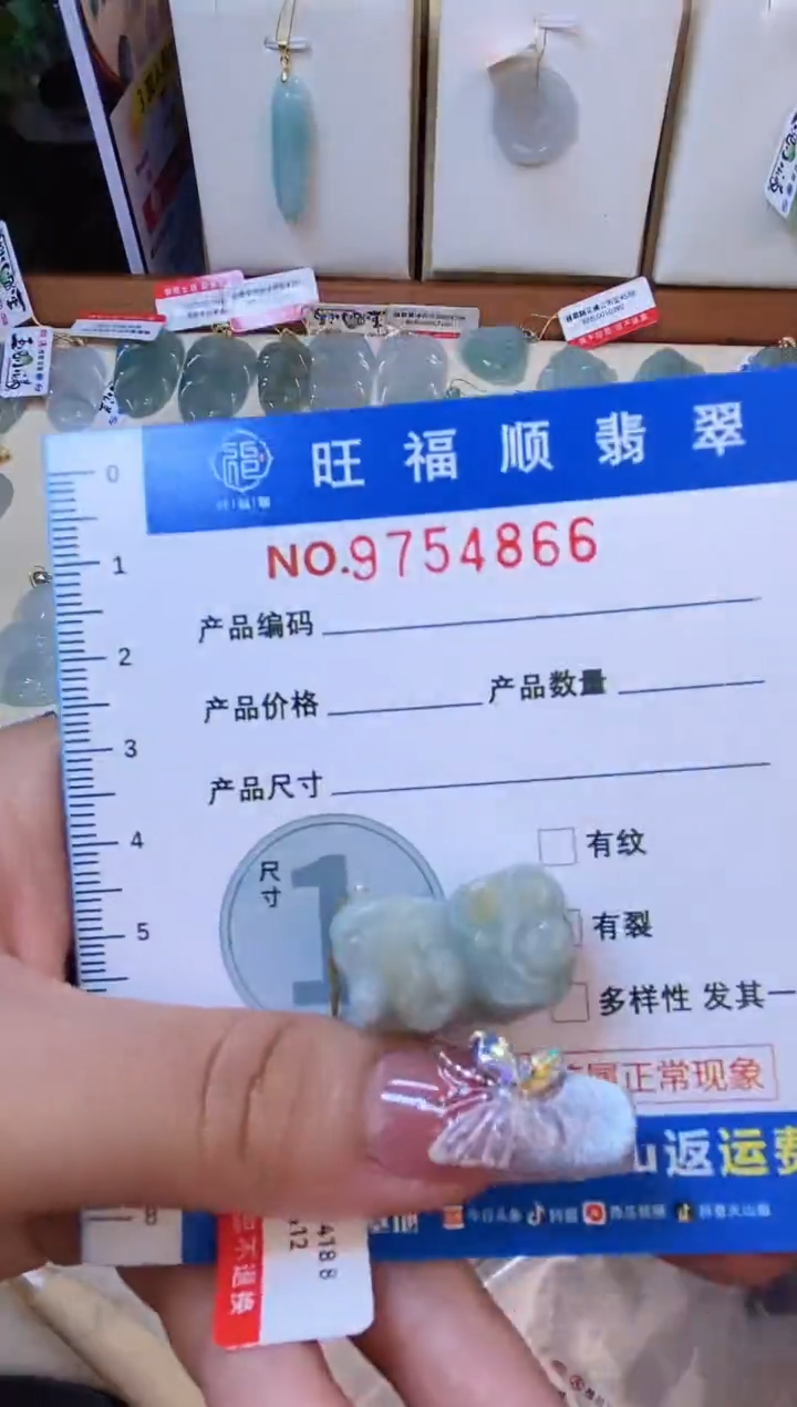 【闪购商品】翡翠颈饰未镶嵌天然缅甸A货翡翠颈饰配绳带礼盒