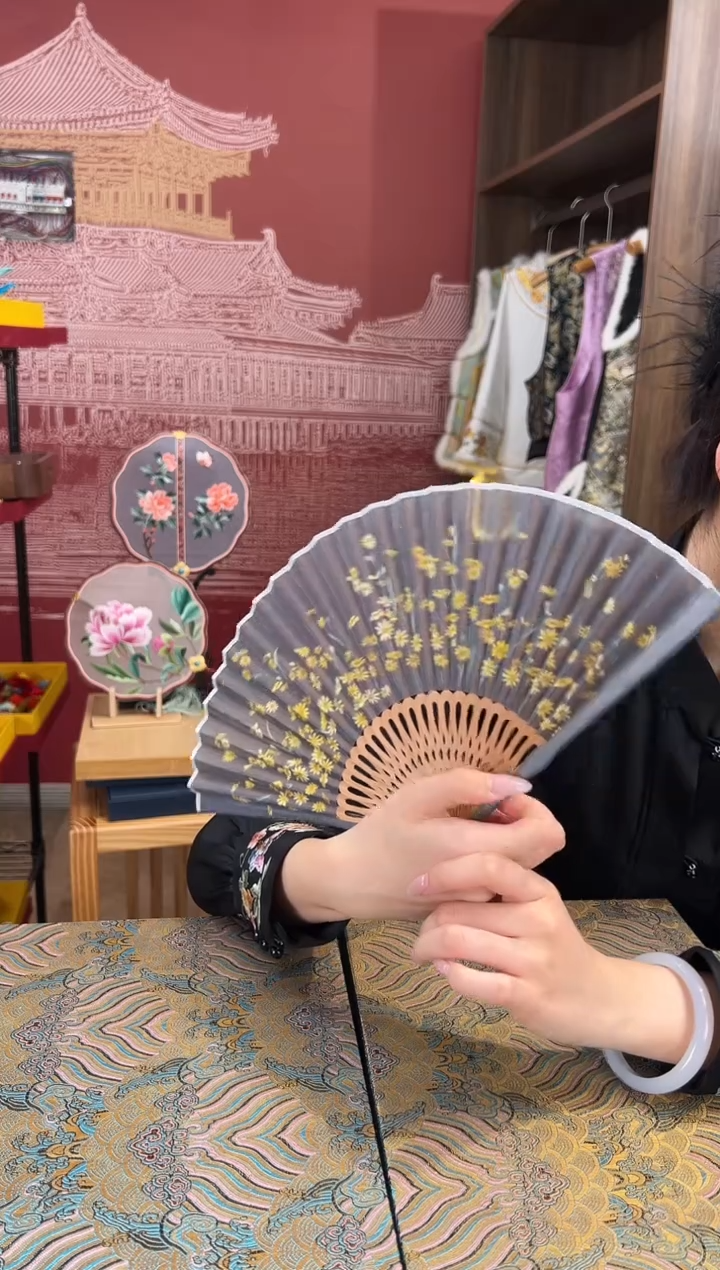 【闪购商品】刺绣苏绣非遗双面绣折扇