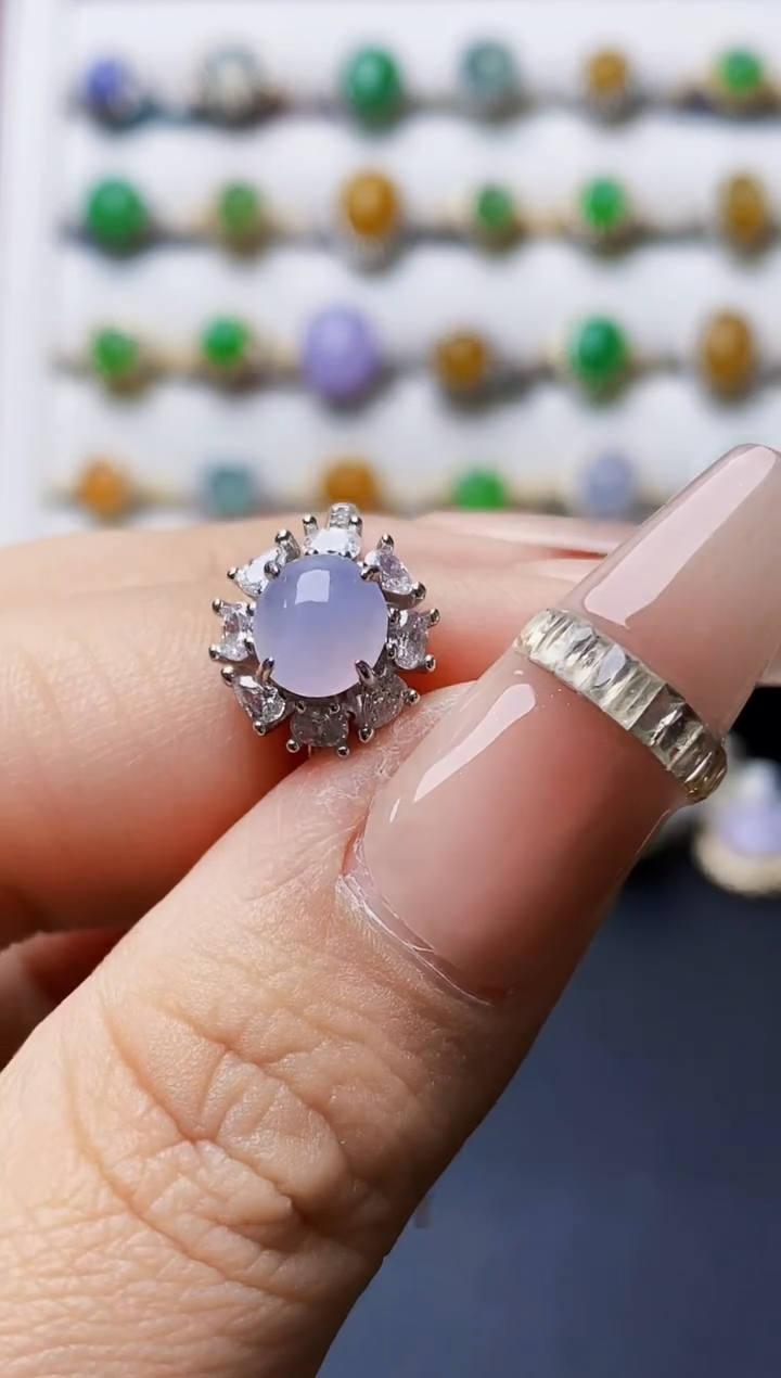 银S925镶嵌戒指翡翠4460