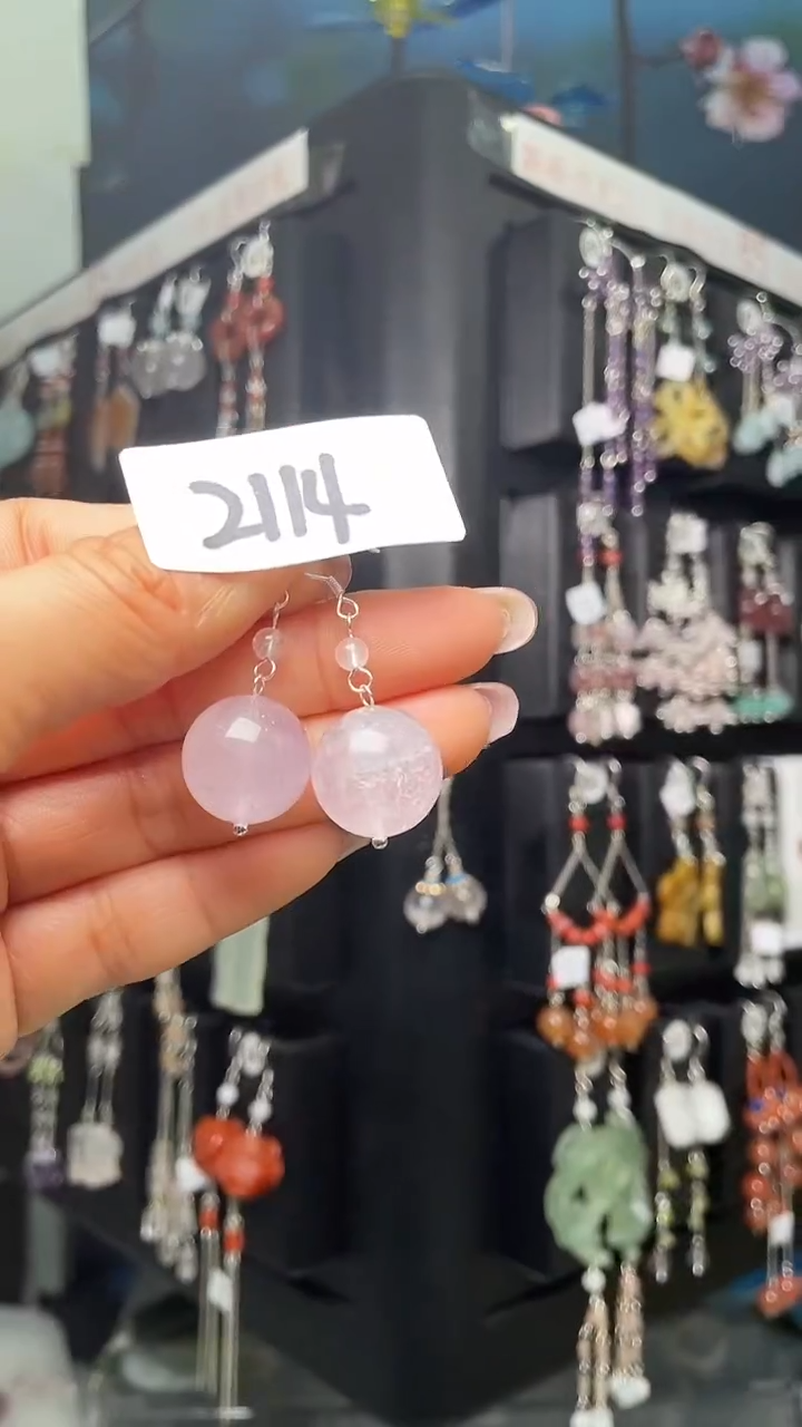 未镶嵌耳饰紫晶喜欢拍