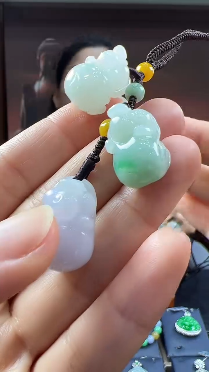 未镶嵌挂件翡翠猪猪包挂