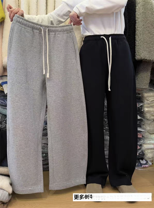 赵露思同款加绒香蕉裤女秋冬宽松慵懒风清货