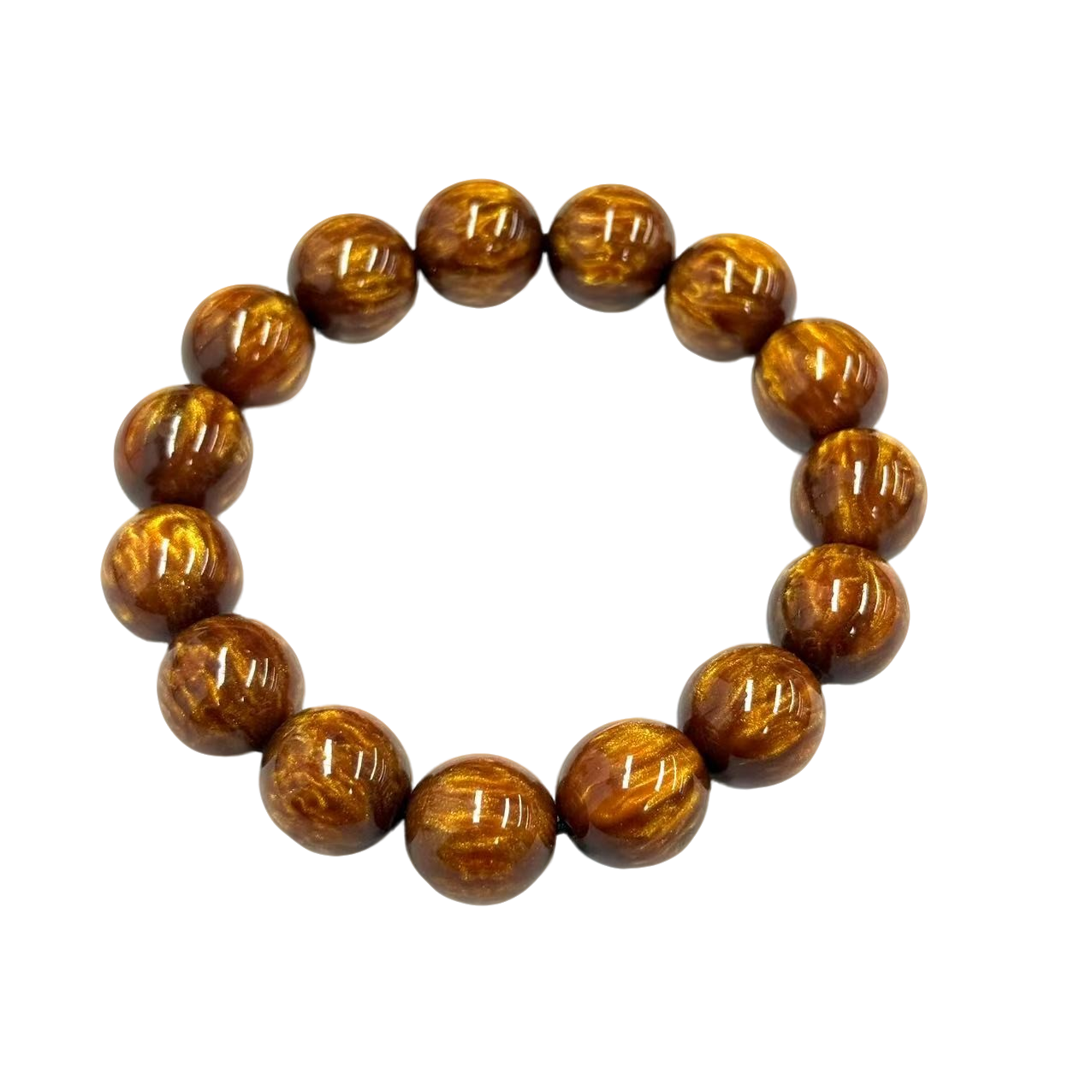 【符老板】s1417-国风设计款气质款金丝柳圆珠手串-赠礼盒