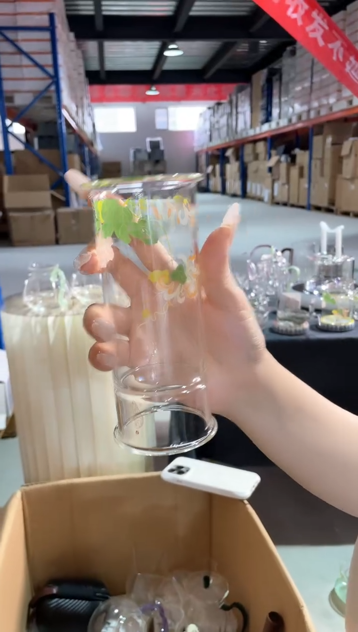 九河绿茶杯芙蓉花