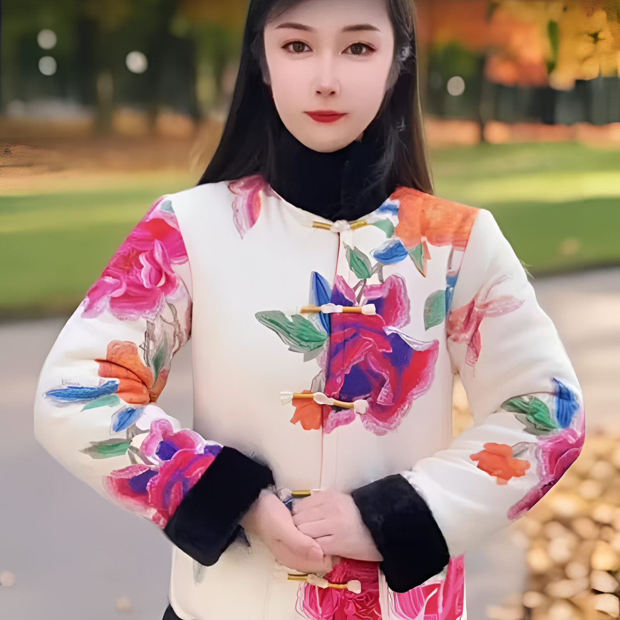 31款时尚国风盘口加绒加厚外套