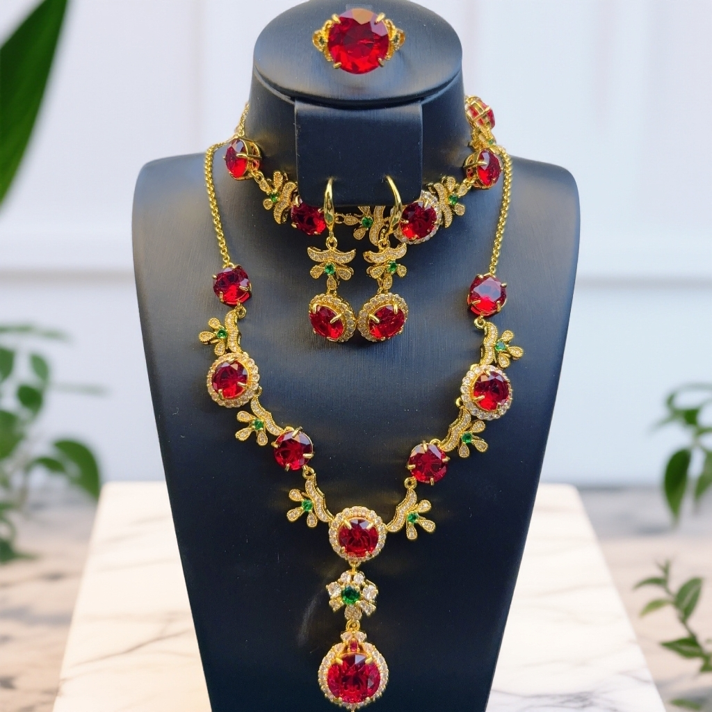 传藏奢饰臻品-炽烈流光套装MX034精美饰品轻奢胸链项链男款吊坠