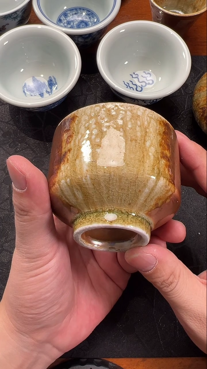 【闪购商品】陶瓷盖子款三生裸烧杯0277