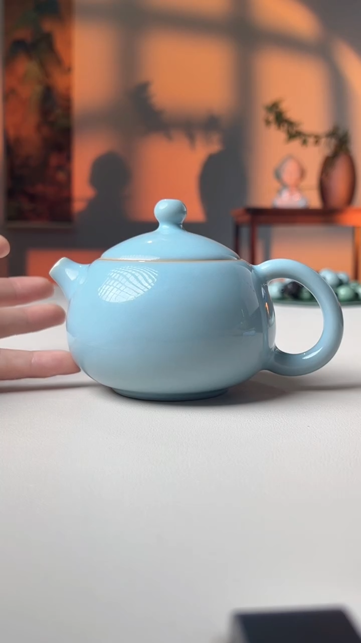 杯子天蓝西施壶支钉烧