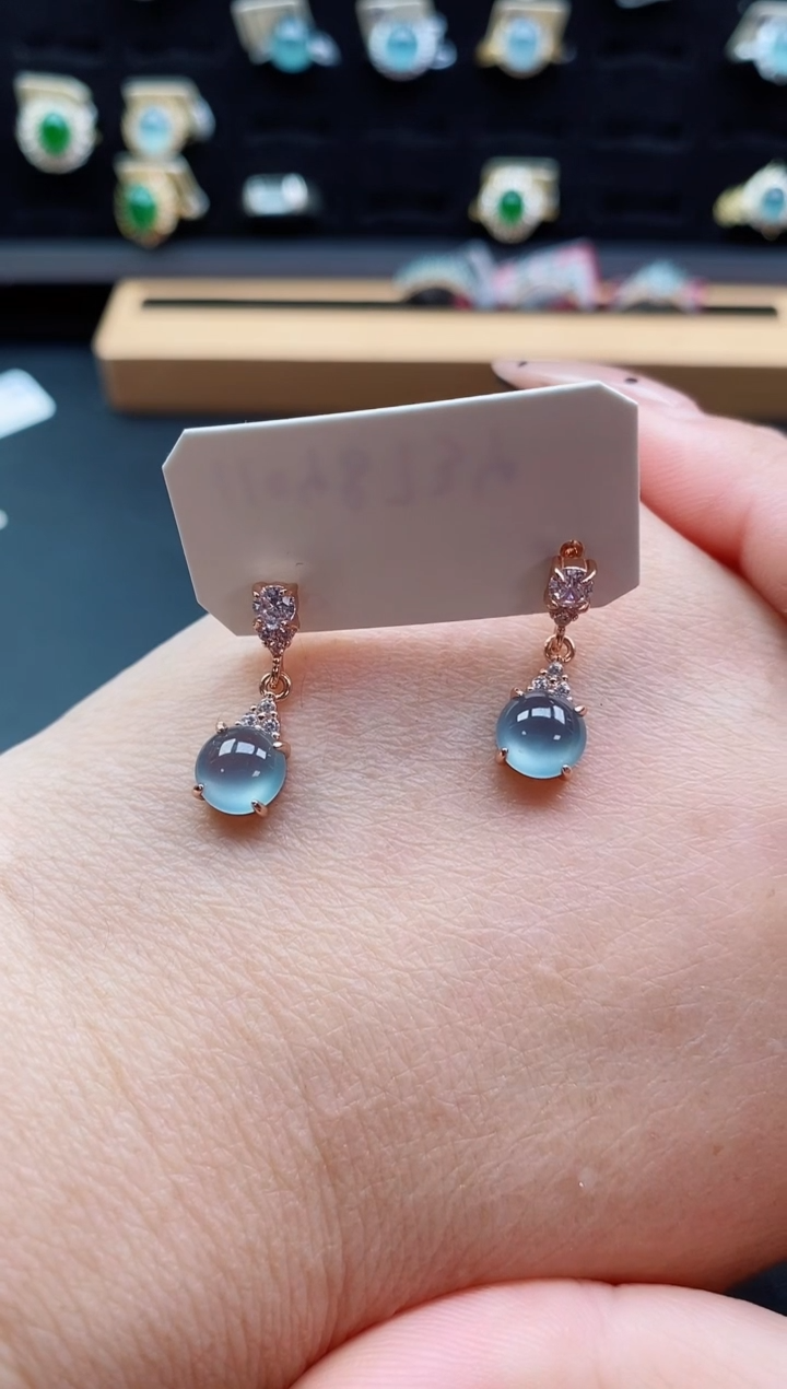 银S925镶嵌戒指翡翠1