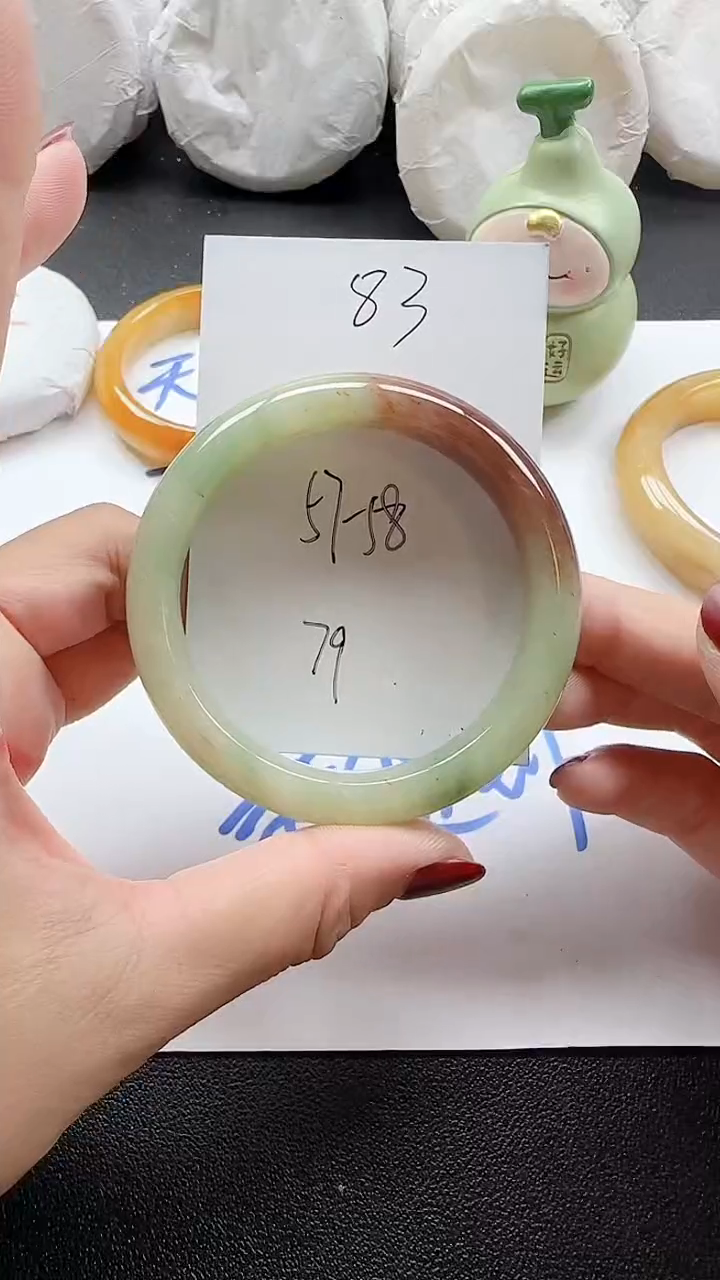 未镶嵌手镯石英质玉83+5758