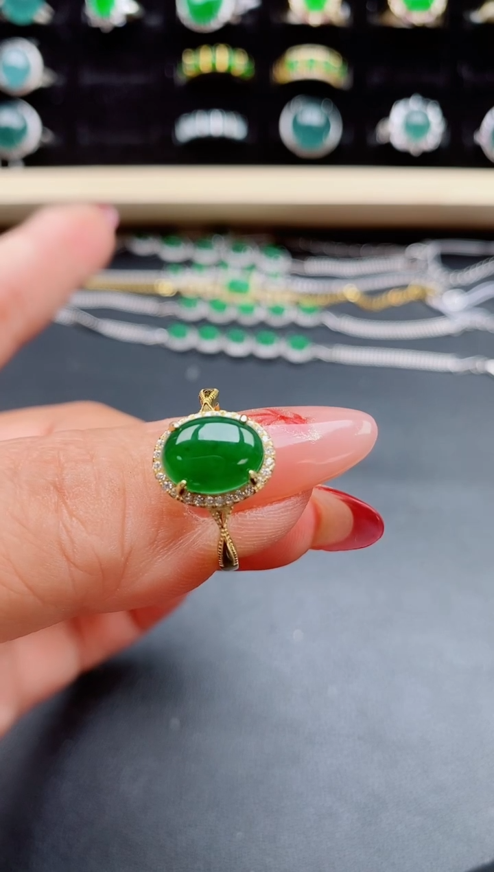【闪购商品】翡翠戒指银S925镶嵌321321