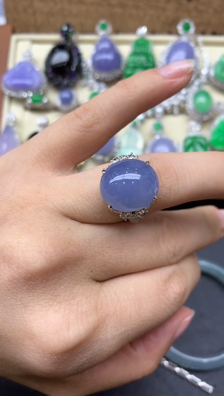 【闪购商品】翡翠戒指18K金镶嵌677-中国好珍宝