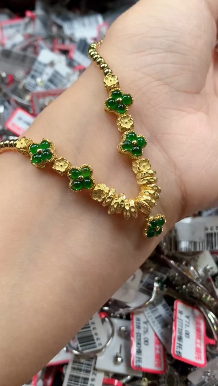 银S925镶嵌戒指翡翠天然A货缅甸翡翠