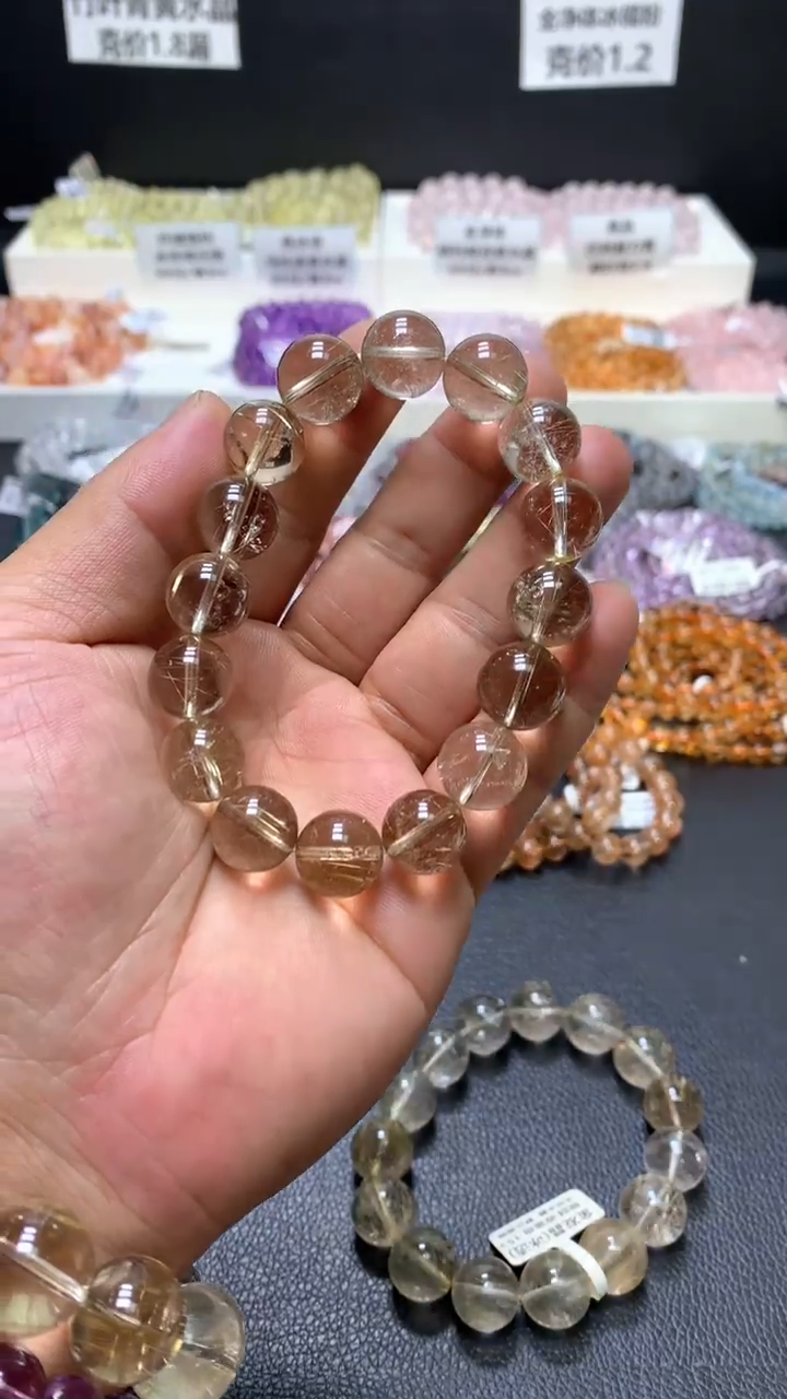 【闪购商品】发晶手链未镶嵌025金发晶13+