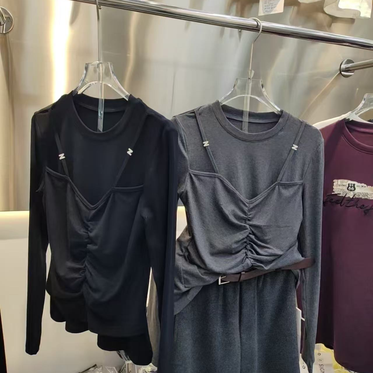 8922欧货百搭洋气小衫