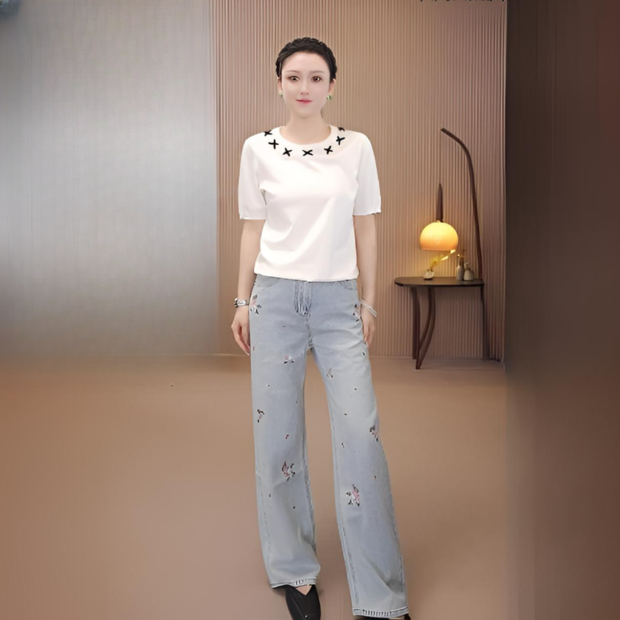 NIUNIU ·T-126 高腰宽松阔腿裤休闲直筒裤