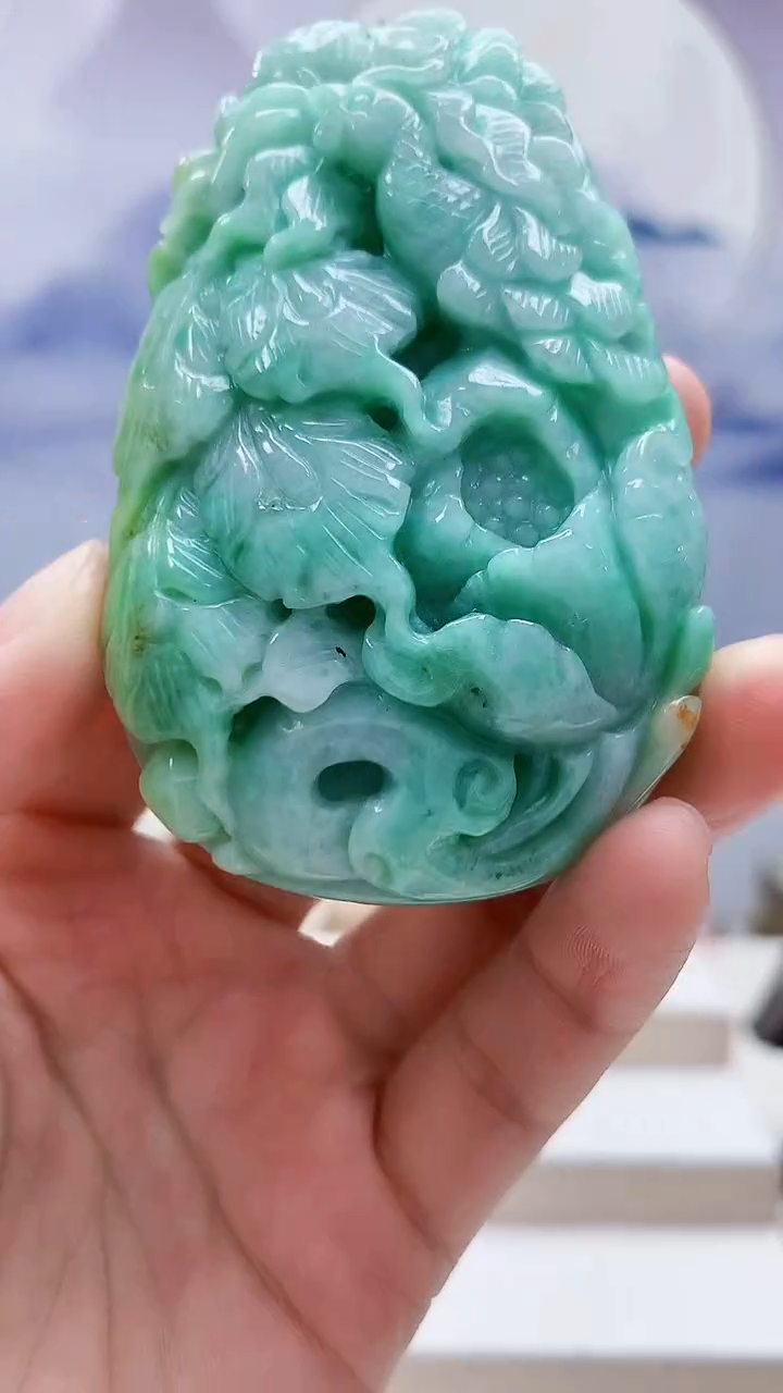 未镶嵌定制翡翠5160lr-毛货挂件35