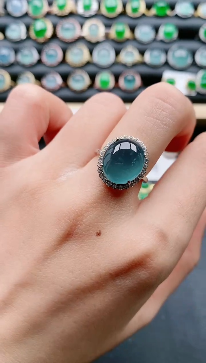 【闪购商品】翡翠戒指银S925镶嵌111111111111