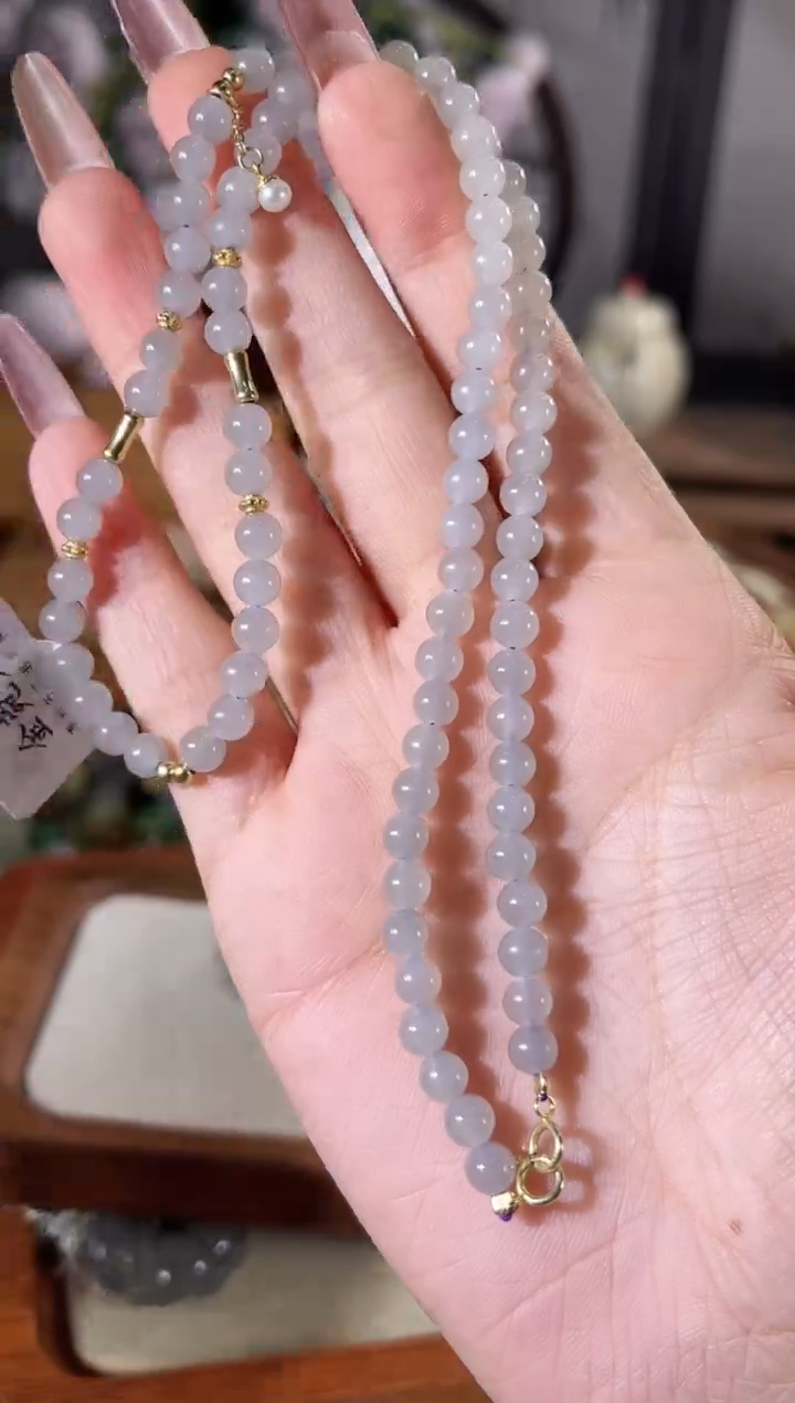 项链银S925镶嵌和田玉多样性发其一孤品默认微瑕