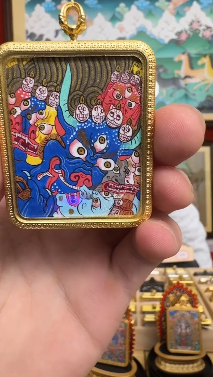 吊坠大黑老师-热贡纯手绘-安安