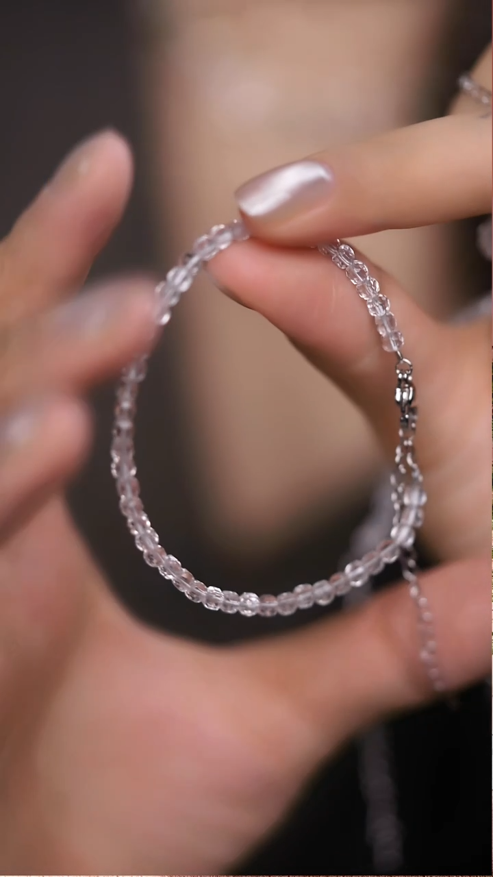 【闪购商品】水晶手链银S925镶嵌水晶单圈手链