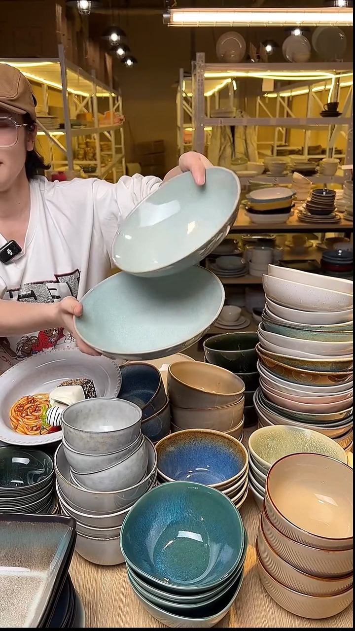 瓷171外贸尾货窑变釉下彩默认微瑕