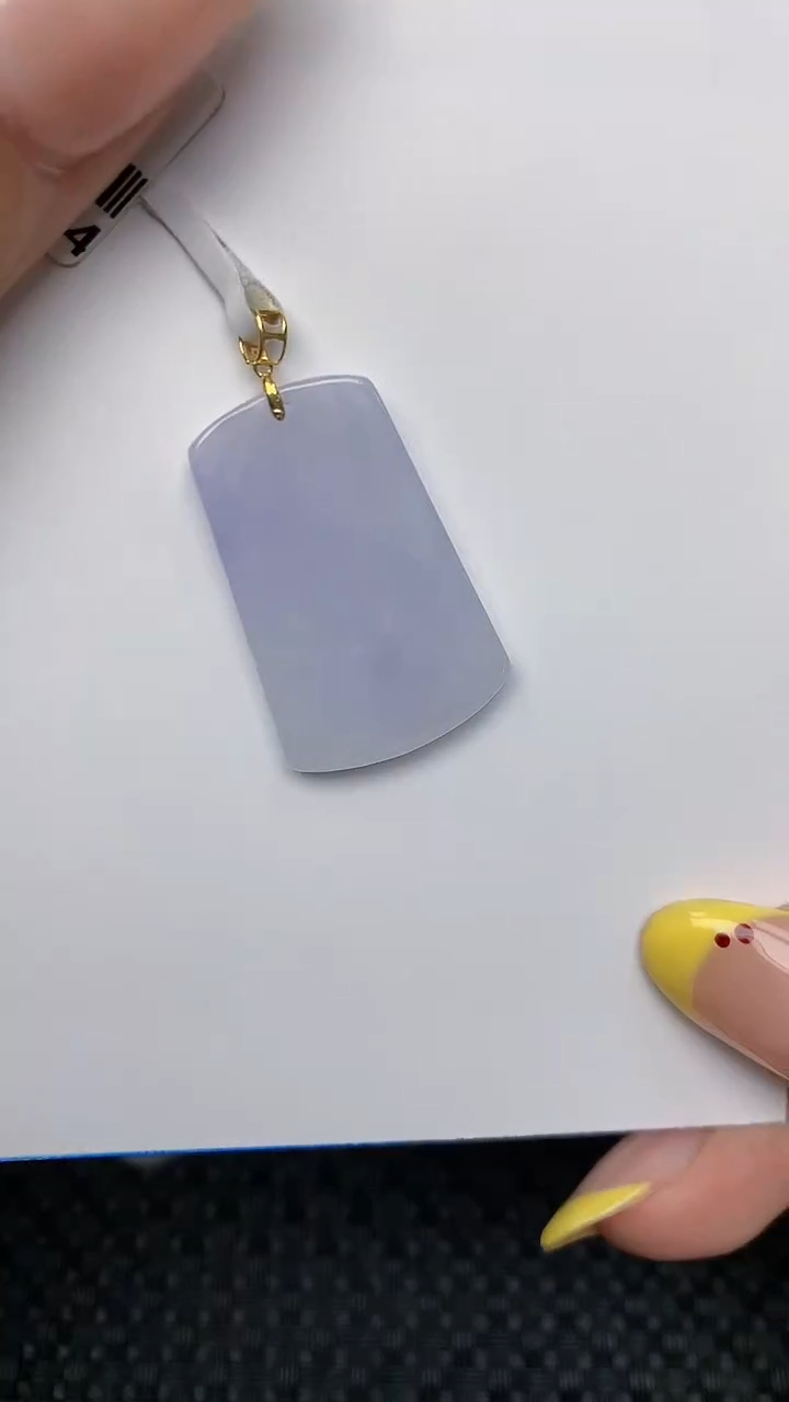 翡翠18K金镶嵌项链天然翡翠A货