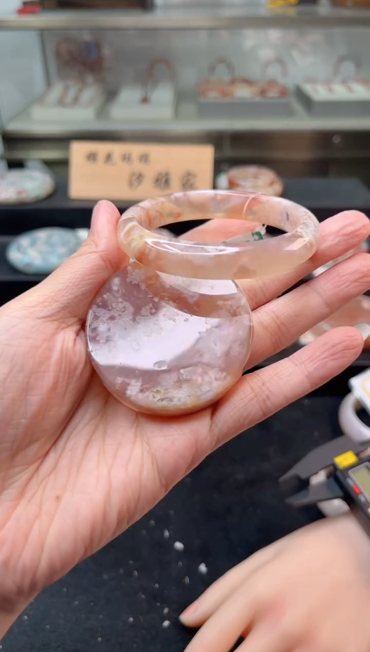未镶嵌手镯石英质玉54圈口（赠品镯心）6578990
