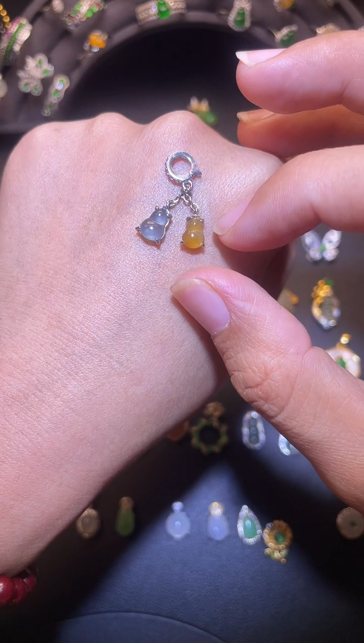 吊坠(不含链)银S925镶嵌翡翠1