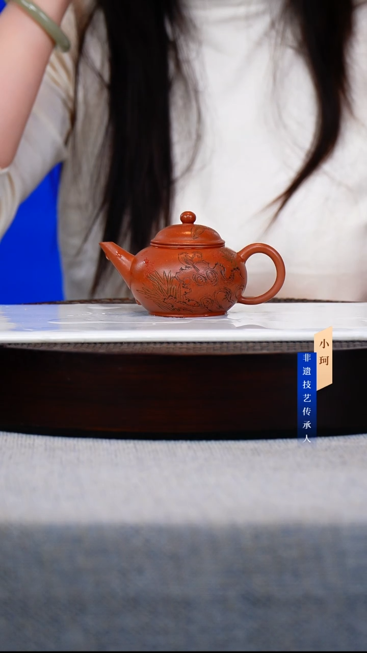 茶壶紫砂78号红降坡150cc左右        陶茶文化-惠