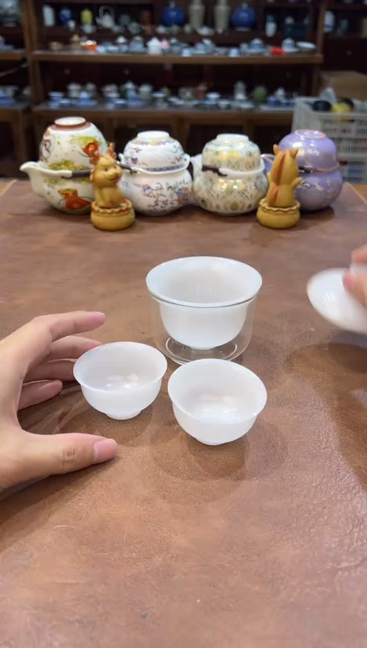 真的很便宜会开片的旅行茶具