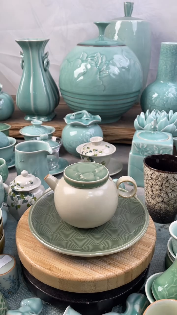 【闪购商品】1壶1壶承 特价福利 微瑕 慧仙青瓷