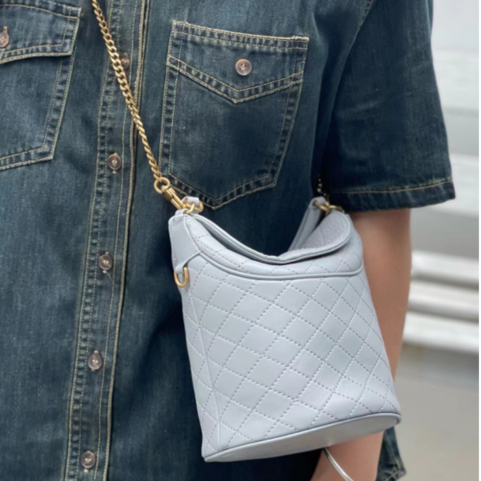 【RAIN.CUN】J-6095-亚麻蓝RAIN.CUN.百搭腋下斜跨女包