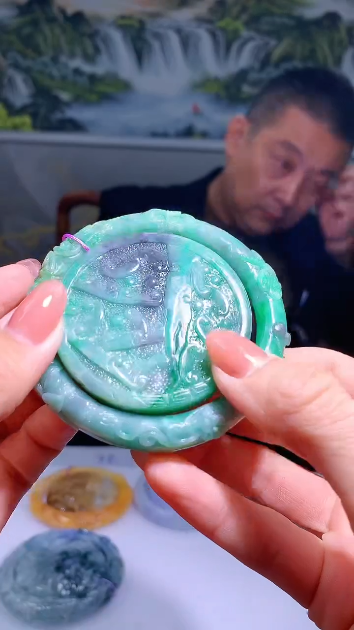 【闪购商品】定制翡翠未镶嵌1007hm-毛货挂件