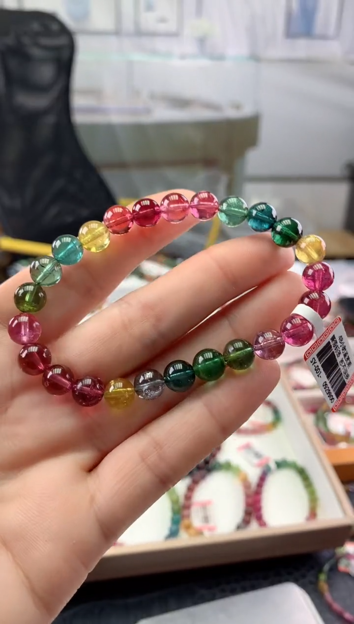 未镶嵌手串碧玺多样性发一条